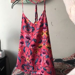 Small Pink Blue & Yellow Flowery Hollister Tank!